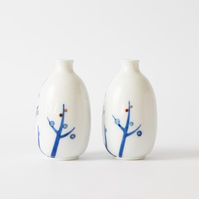 Small Japanese Porcelain Vases from Koransha, 1960s, Set of 2-IXK-1422845