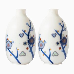 Small Japanese Porcelain Vases from Koransha, 1960s, Set of 2-IXK-1422845