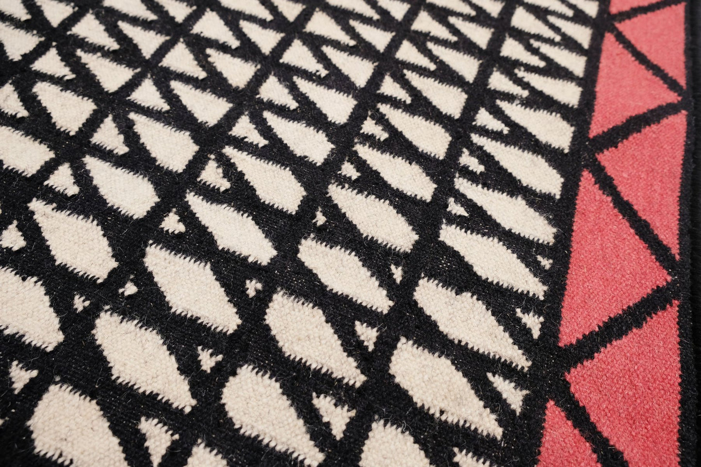 Small Kilim Hatch I Rug by Paolo Giordano for I-and-I Collection