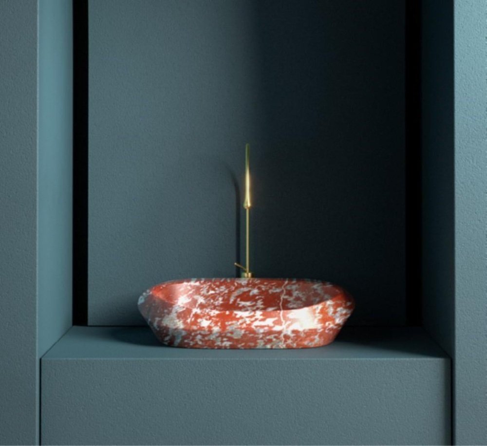 Small Kyknos Tosca Washbasin by Marmi Serafini