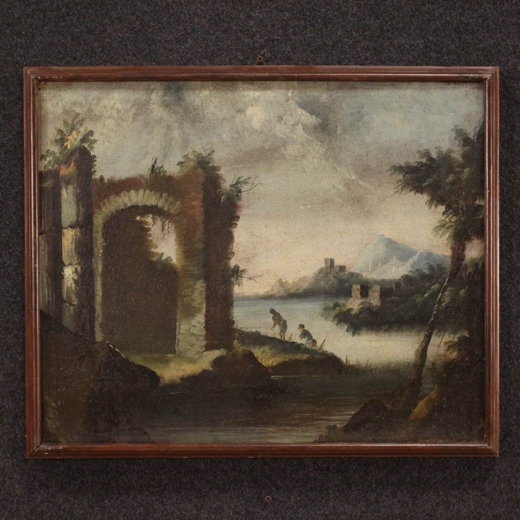 Small Landscape, 1770, Oil on Canvas, Framed