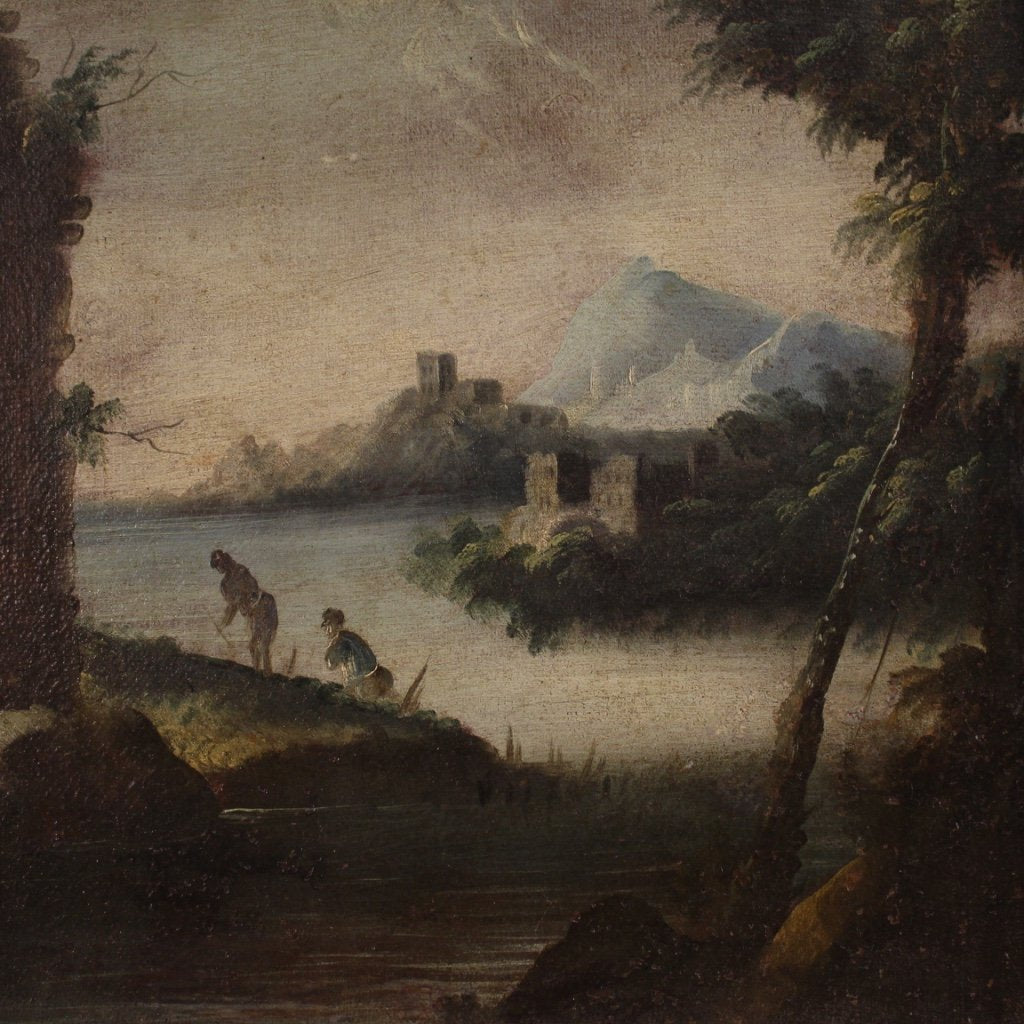 Small Landscape, 1770, Oil on Canvas, Framed