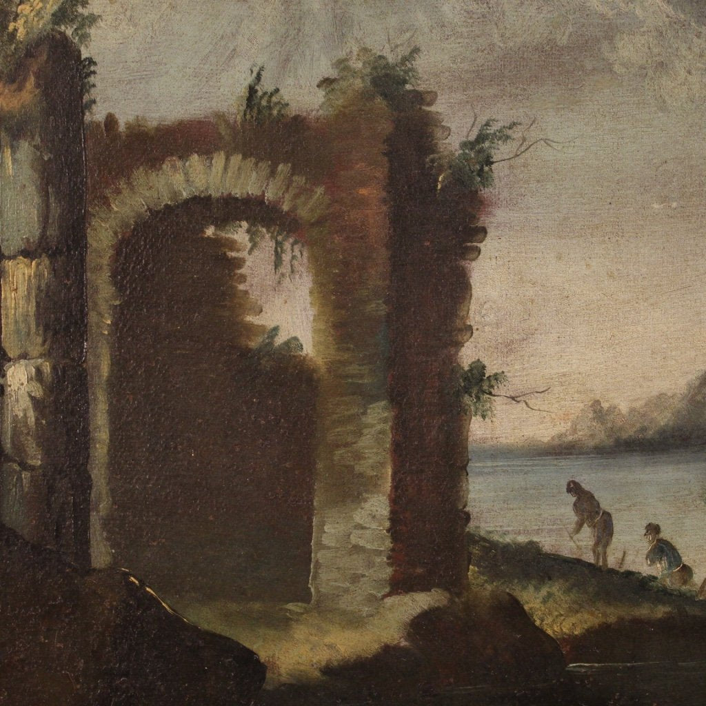 Small Landscape, 1770, Oil on Canvas, Framed