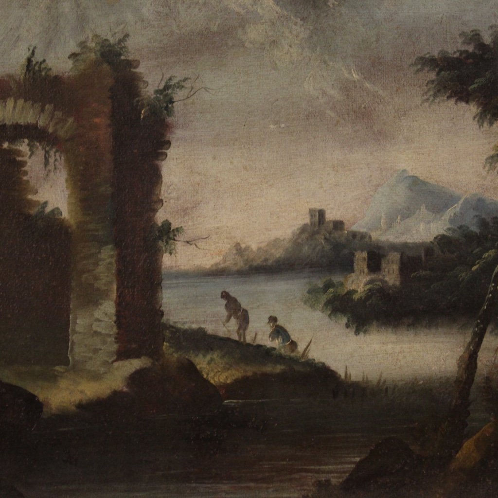 Small Landscape, 1770, Oil on Canvas, Framed