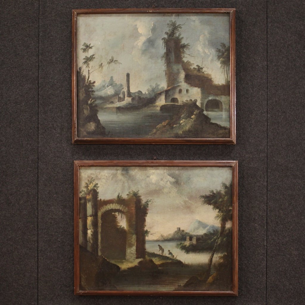 Small Landscape, 1770, Oil on Canvas, Framed