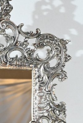 Small Late 19th Century Rocaille Table Mirror in Silver Bronze-RVK-1800214