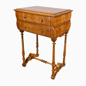 Small Louis Philippe Chiffonnière Table in Amboine and Cherrywood, Late 19th Century-RVK-1798765