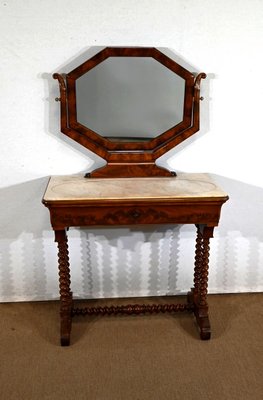 Small Louis-Philippe Mahogany Dressing Table, 19th Century-RVK-1395809