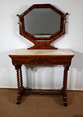 Small Louis-Philippe Mahogany Dressing Table, 19th Century-RVK-1395809