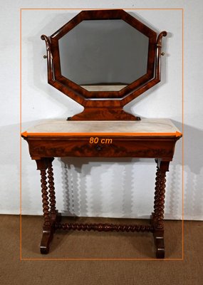 Small Louis-Philippe Mahogany Dressing Table, 19th Century-RVK-1395809