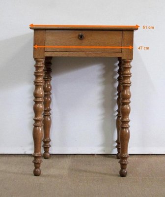 Small Louis-Philippe Style Oak Table, Late 19th Century-RVK-1089876