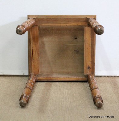 Small Louis-Philippe Style Oak Table, Late 19th Century-RVK-1089876