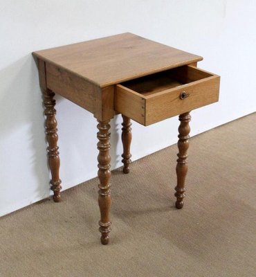 Small Louis-Philippe Style Oak Table, Late 19th Century-RVK-1089876