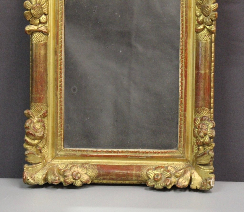 Small Louis XIV Mirror in Gilded Wood