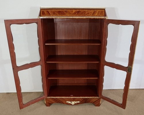 Small Louis XIV or Napoleon III Wooden Showcase Cabinet, 1850s