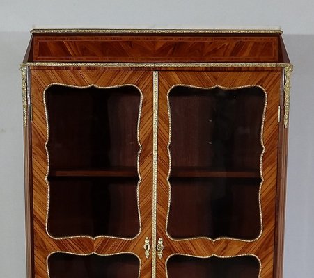 Small Louis XIV or Napoleon III Wooden Showcase Cabinet, 1850s-RVK-1268186