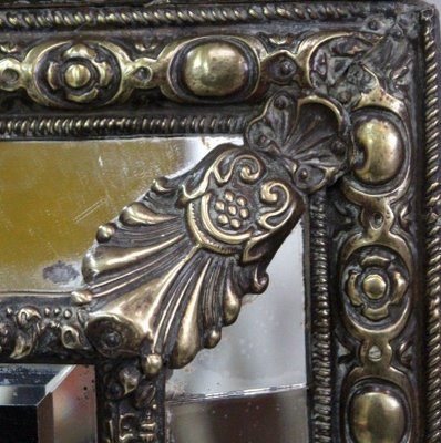 Small Louis XIV Style Brass Mirror, 1800s-RVK-857955