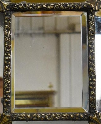 Small Louis XIV Style Brass Mirror, 1800s-RVK-857955