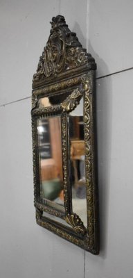 Small Louis XIV Style Brass Mirror, 1800s-RVK-857955