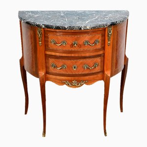 Small Louis XV / Louis XVI Transition Demi-Lune Dresser in Rosewood, Early 20th Century-RVK-1751766