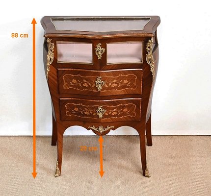 Small Louis XV Style Mahogany Showcase Dresser, 19th Century-RVK-1394781