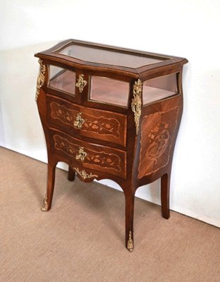 Small Louis XV Style Mahogany Showcase Dresser, 19th Century-RVK-1394781