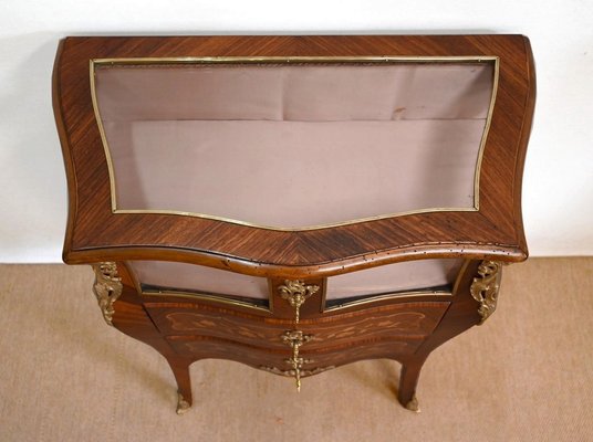 Small Louis XV Style Mahogany Showcase Dresser, 19th Century-RVK-1394781