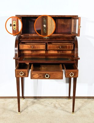 Small Louis XVI Bonheur du Jour Secretary in Mahogany, 1890s-RVK-1817827