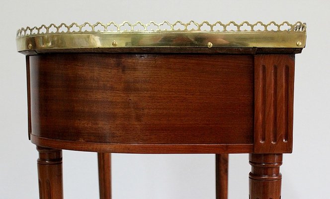 Small Louis XVI Console Table in Mahogany and Marble-RVK-951447