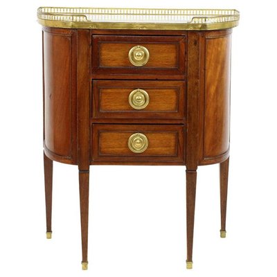 Small Louis XVI Demilune Chest in Walnut-KMT-1314243