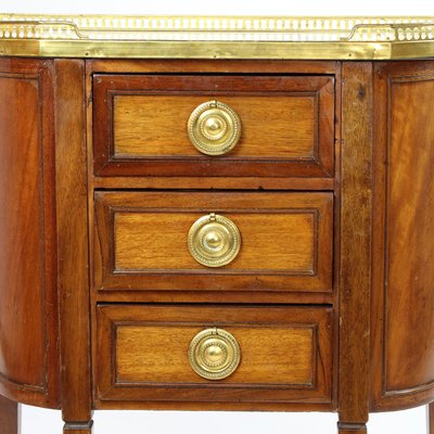 Small Louis XVI Demilune Chest in Walnut-KMT-1314243