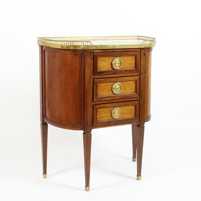 Small Louis XVI Demilune Chest in Walnut-KMT-1314243