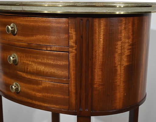 Small Louis XVI Mahogany Drum Table-RVK-1777874