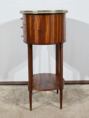 Small Louis XVI Mahogany Drum Table-RVK-1777874