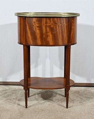 Small Louis XVI Mahogany Drum Table-RVK-1777874