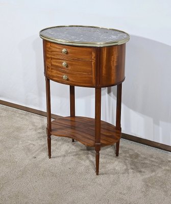 Small Louis XVI Mahogany Drum Table-RVK-1777874