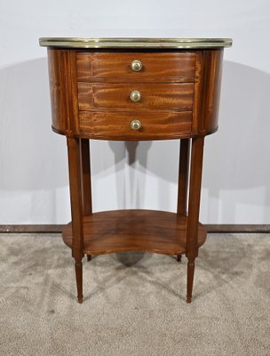 Small Louis XVI Mahogany Drum Table-RVK-1777874