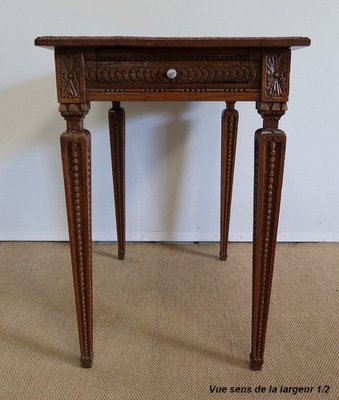 Small Louis XVI Side Table in Solid Oak, 1900-RVK-1337979