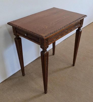 Small Louis XVI Side Table in Solid Oak, 1900-RVK-1337979