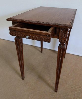 Small Louis XVI Side Table in Solid Oak, 1900-RVK-1337979