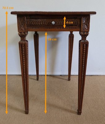 Small Louis XVI Side Table in Solid Oak, 1900-RVK-1337979