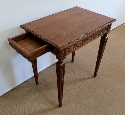 Small Louis XVI Side Table in Solid Oak, 1900-RVK-1337979