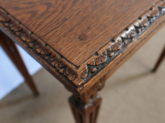 Small Louis XVI Side Table in Solid Oak, 1900-RVK-1337979