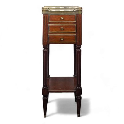 Small Louis XVI Style Bedside Table in Mahogany-HLV-2024356