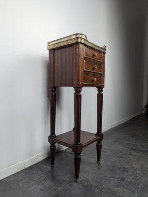 Small Louis XVI Style Bedside Table in Mahogany-HLV-2024356