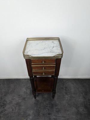 Small Louis XVI Style Bedside Table in Mahogany-HLV-2024356