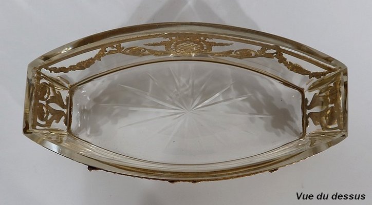 Small Louis XVI Style Glass and Brass Planter, 1900s-RVK-1257020