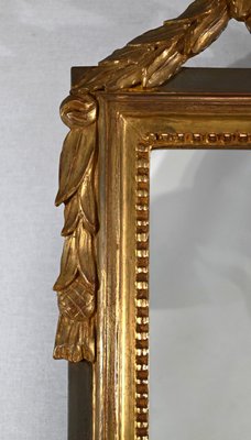 Small Louis XVI Style Golden Wood Mirror-RVK-1395857