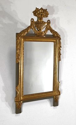 Small Louis XVI Style Golden Wood Mirror-RVK-1395857