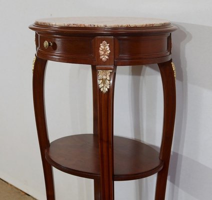 Small Louis XVI Style Solid Mahogany Side Table-RVK-1328401